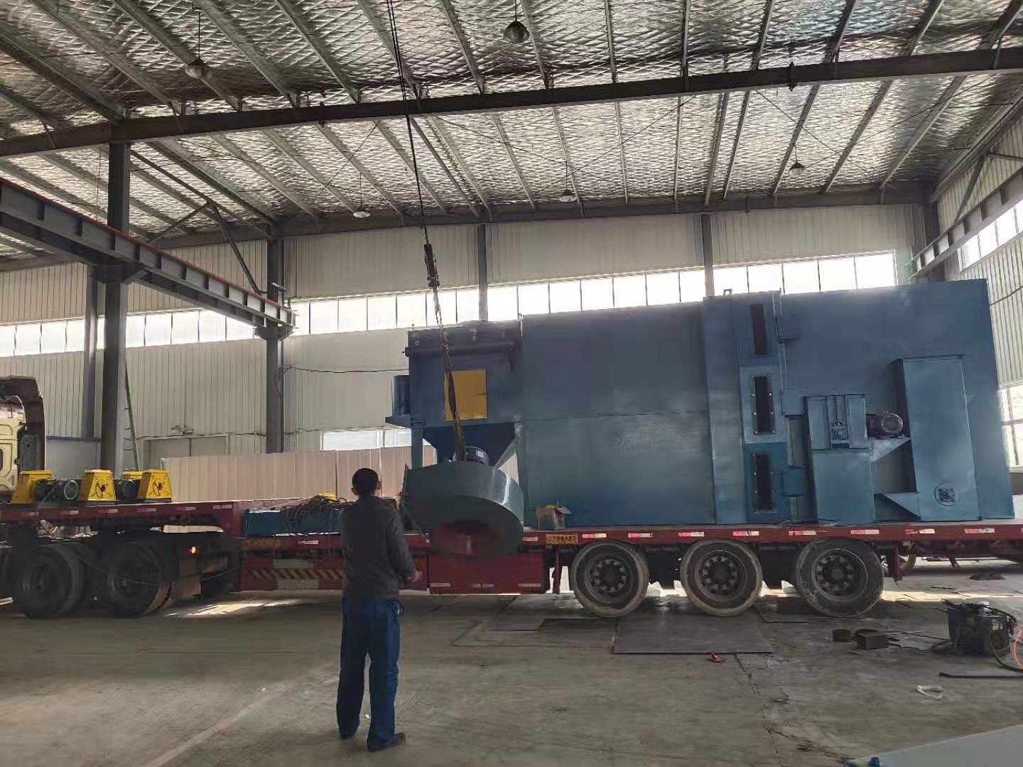 金屬網(wǎng)片懸鏈通過式拋丸機發(fā)貨 金屬網(wǎng)片懸鏈通過式拋丸機發(fā)貨