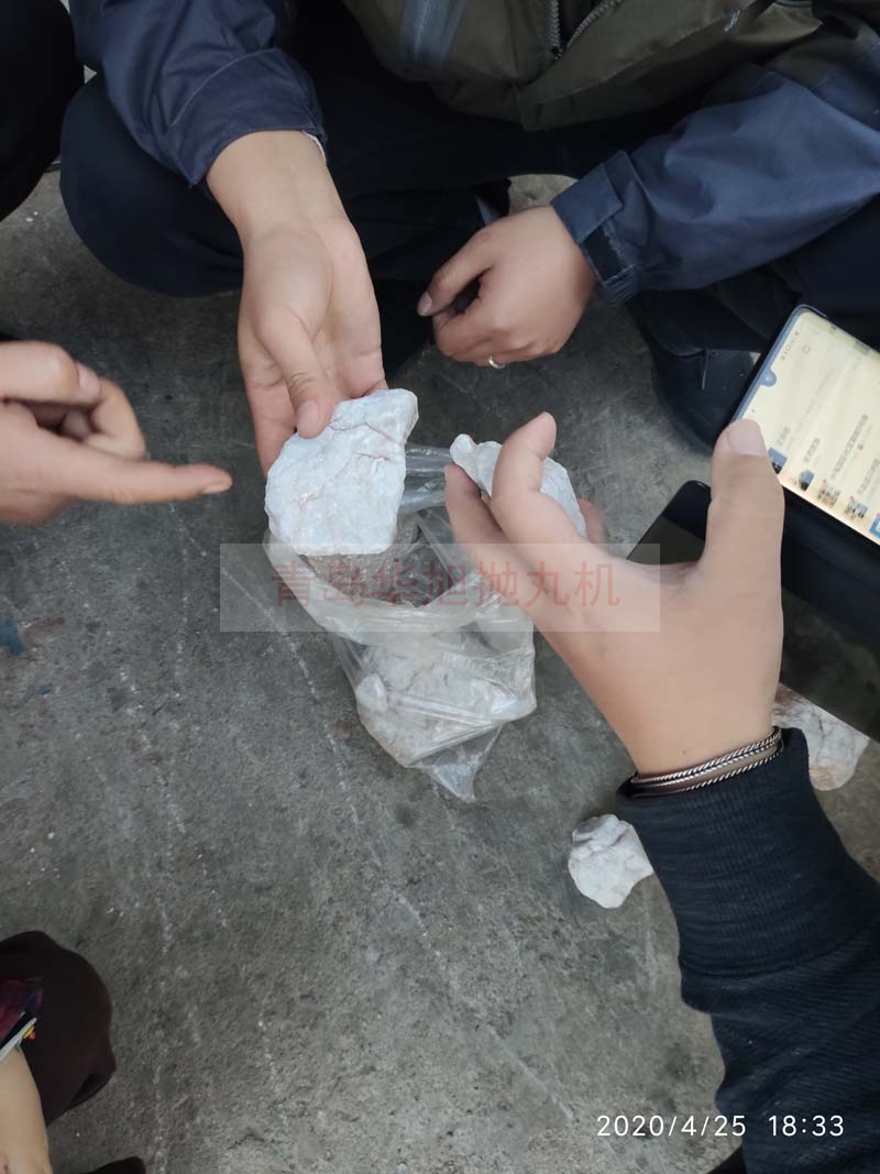 經(jīng)過拋丸機(jī)清理后石材的效果