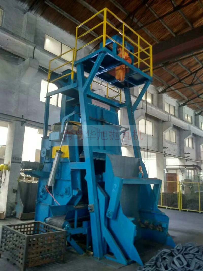 Q3220履帶式拋丸機試機現(xiàn)場